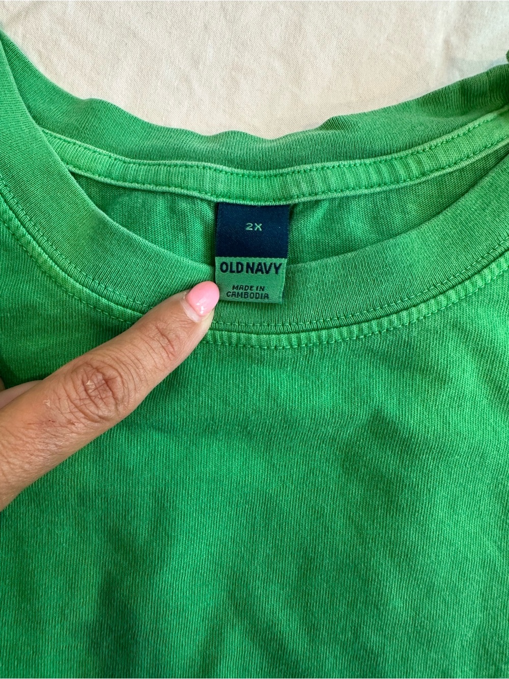 Old Navy Women Bright Green Short-Sleeve Tee